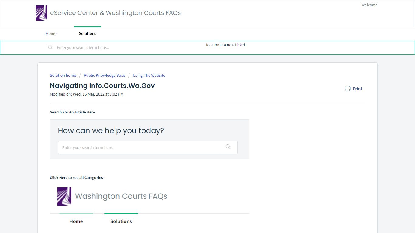 Navigating Info.Courts.Wa.Gov